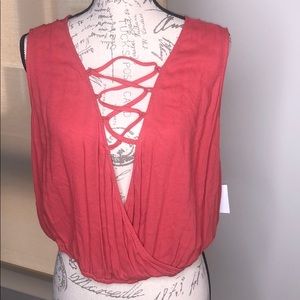 Charlotte Russe Lace Up top